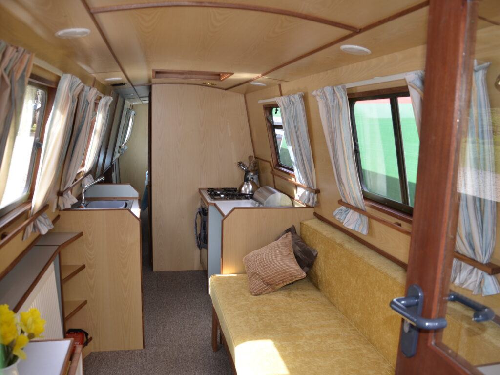 An example boat interior perfect for canal boat holidays for beginners